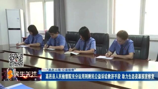 高邑县人民检察院充分运用刑附民公益诉讼救济手段 助力生态资源损害修复