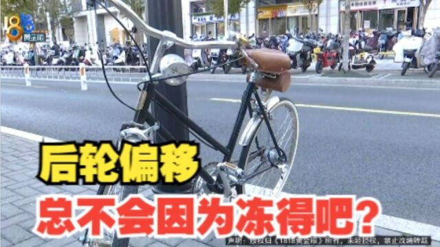 【1818黄金眼】天冷没有骑车 再见时后轮偏移