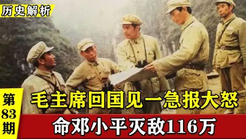 毛主席访苏回国见一急报大怒，邓小平紧急部署，最终灭敌116万