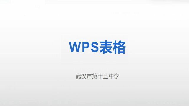 WPS表格(启动、界面介绍、基本概念)