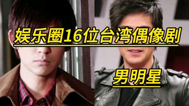 娱乐圈16位台湾偶像剧男明星