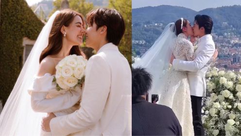 泰星Mark和Kim办婚礼，俩人相拥亲吻好甜蜜，曾合作《假扮女佣》