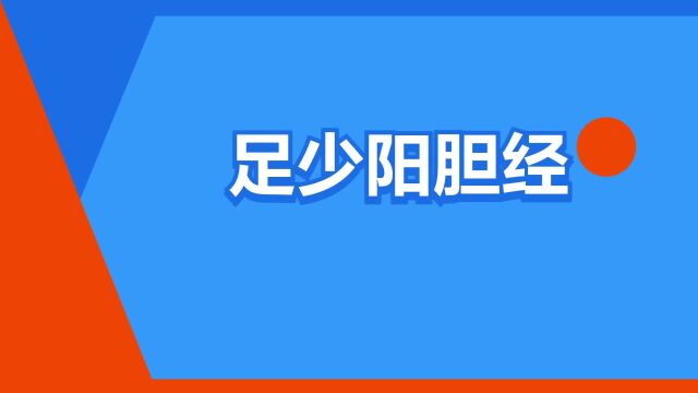 “足少阳胆经”是什么意思?