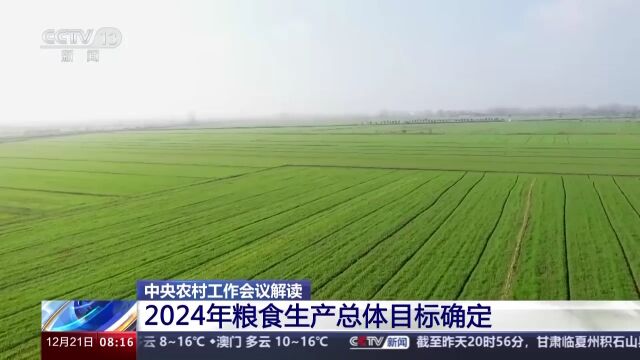 中央经济工作会议解读:2024年粮食生产总体目标确定