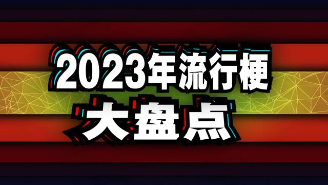 爆笑解说:盘点2023年流行过的梗,你看过几个?