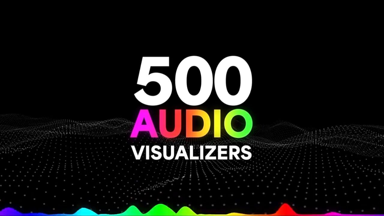 ae模板-500種創意音頻可視化圖形主題包裝宣傳動畫 audio visualizers