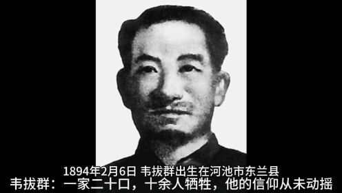 韦拔群:一家二十口,十余人牺牲,他的信仰从未动摇_高清1080P在线观看平台_腾讯视频