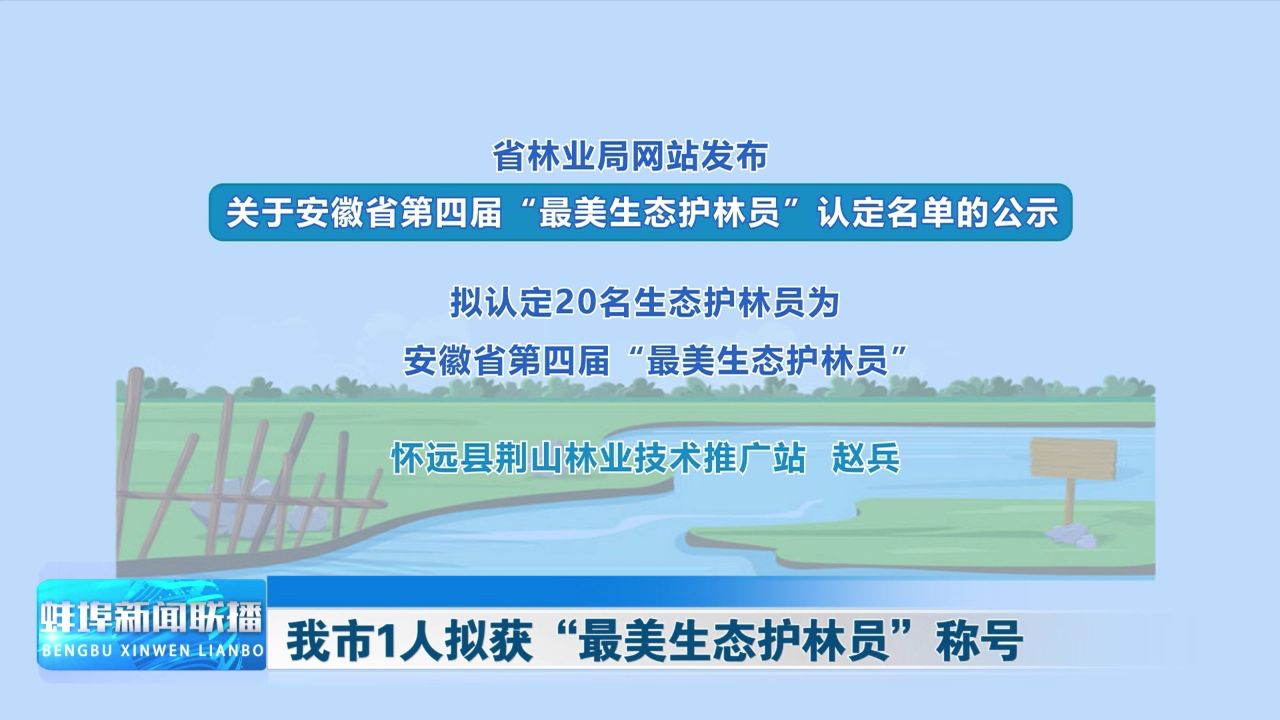 我市1人拟获"最美生态护林员"称号