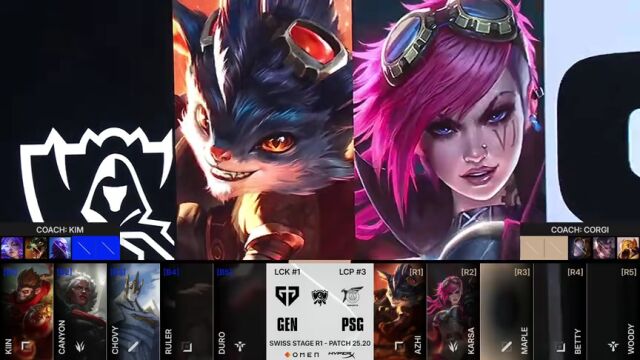 英雄联盟S15瑞士轮 第1日 GEN vs PSG