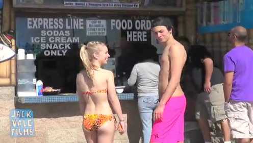 Farting Fart Near The Pretty Girl Trick Near Beach Girls Prank