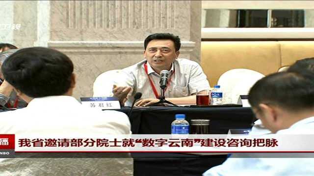 我省邀请部分院士就“数字云南”建设咨询把脉