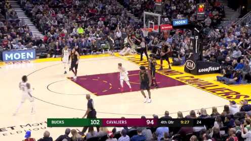 《NBA全场回放》【回放】雄鹿vs骑士第4节 字母哥连续起跳单手暴扣