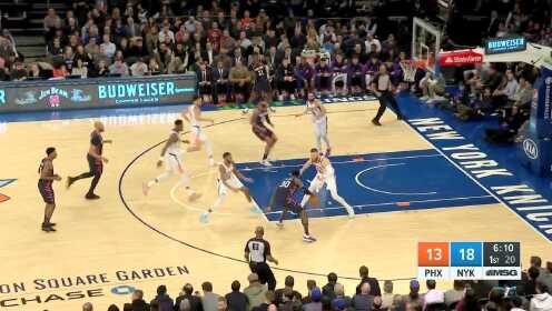 《NBA全场集锦》突破转身秀操作 兰德尔鹞子翻身后仰出手命中