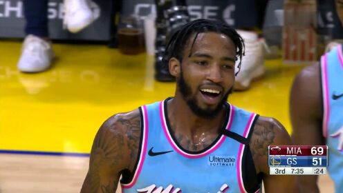 《NBA全场回放》【原声回放】热火vs勇士第3节 格林巧送妙传克里斯空接暴扣