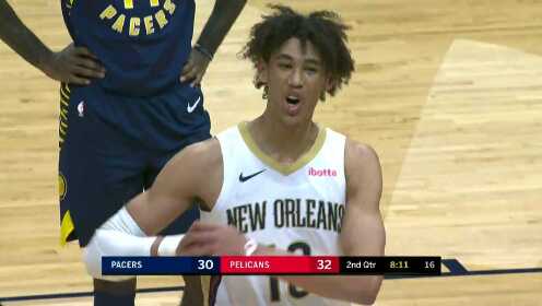 《NBA全场集锦》步行者vs鹈鹕第2节中文解说回放