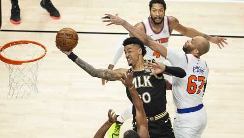 《NBA全场集锦》尼克斯vs老鹰五佳球 罗斯极限抛投柯林斯空接暴扣