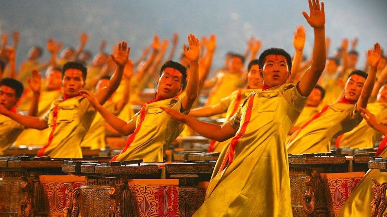 敲醒观众的激情 北京奥运会开幕式"击缶而歌"震撼登场