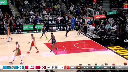 《NBA全场集锦》NBA常规赛：魔术vs老鹰第2节中文解说回放