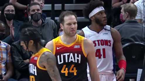 《NBA全场集锦》【原声】活塞101-111爵士 米切尔伤停戈贝尔率爵士复仇活塞