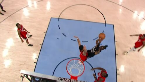 《NBA全场集锦》天下第一腰！莫兰特空中对抗失去平衡高难度打进2+1