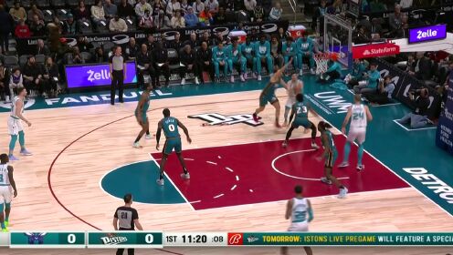 《NBA全场集锦》我才是活塞最粗的大腿 博扬火力全开开局独揽五分