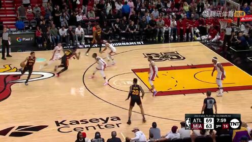 《迈阿密热火》NBA附加赛：老鹰vs热火第3节英文原声回放
