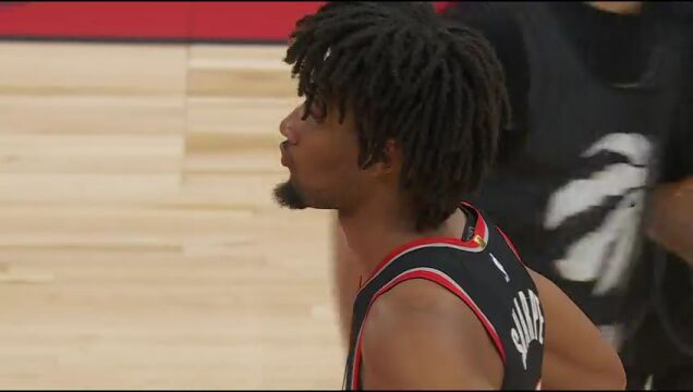NBA常规赛：开拓者vs猛龙第1节原声解说回放
