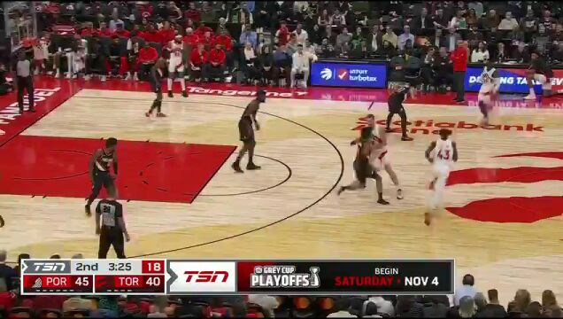 NBA常规赛：开拓者vs猛龙第2节中文解说回放