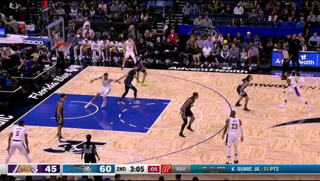 湖人vs魔术第2节中文解说回放