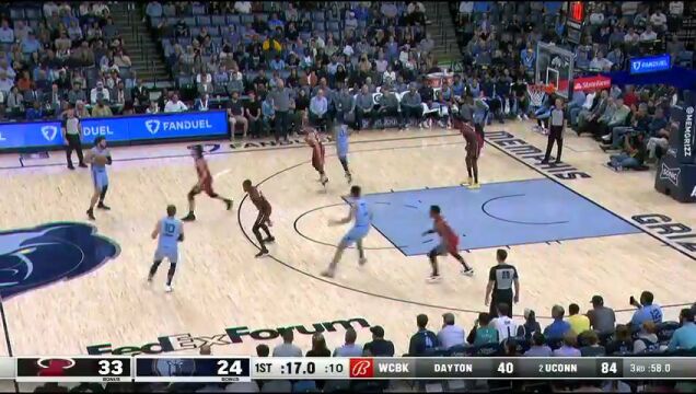 NBA常规赛：热火vs灰熊第1节中文解说回放