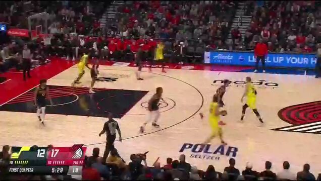 NBA常规赛：爵士vs开拓者第1节中文解说回放