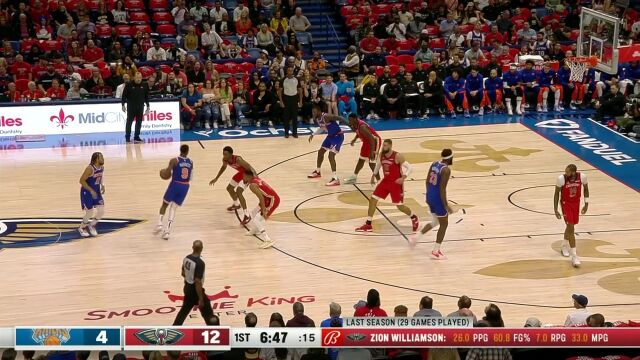 CJ频频断球兰德尔不讲道理 锡安携手莺歌连续空接肆虐篮筐