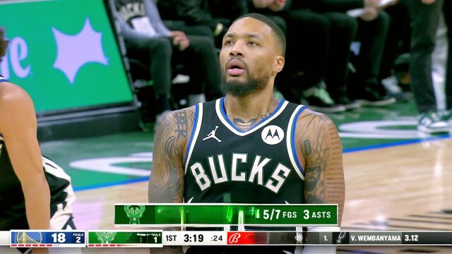 利拉德背运戏耍萨里奇，中投命中！