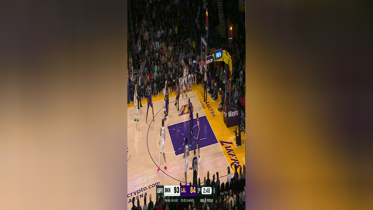 回放篮网vs湖人英文原声全场回放