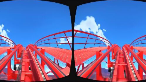 3d过山车vr3d视频虚拟现实视频左右分屏