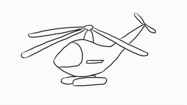 三分钟学会画一架简单的直升飞机幼儿亲子简笔画
