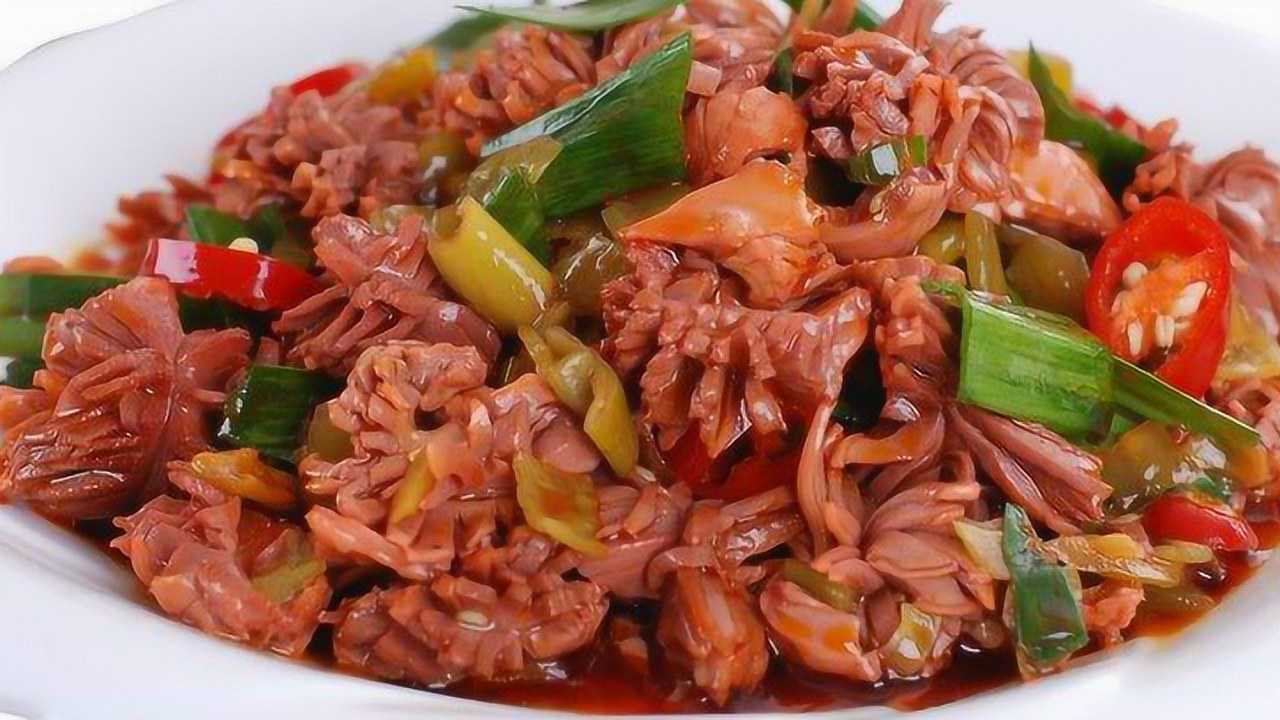 爆炒鸡胗好吃有嚼劲非常美味