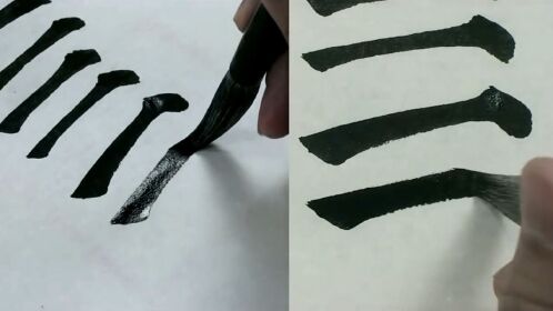 少儿学书法陈忠建示范颜真卿多宝塔横画写法