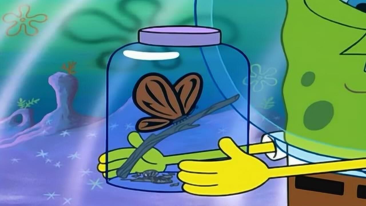 海绵宝宝派大星的新朋友小青虫变身了