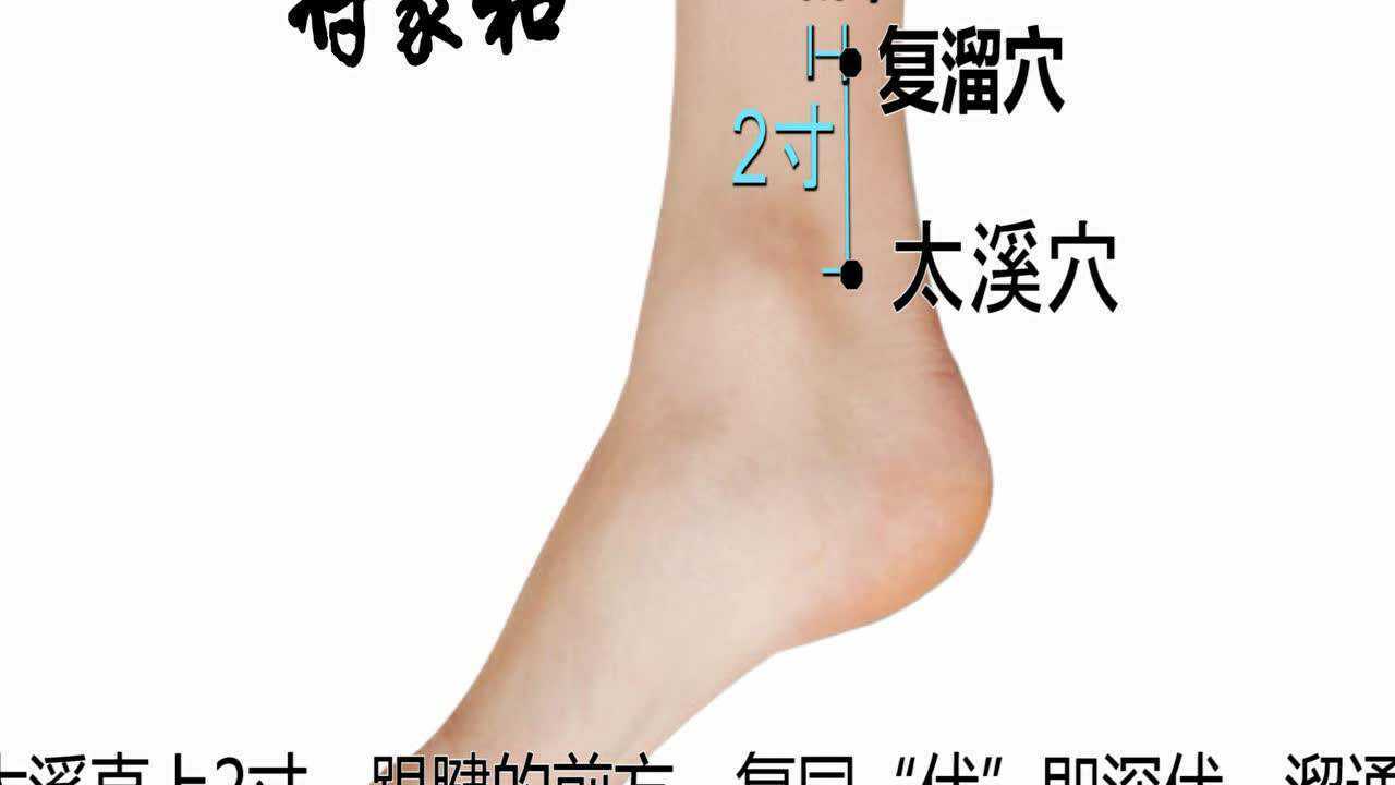 中医艾灸针灸取穴:复溜穴_高清1080P在线观看平台_腾讯视频