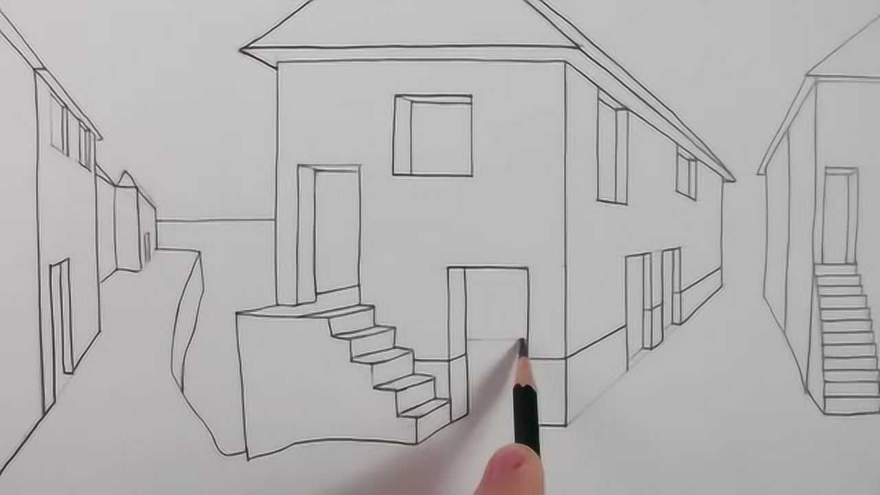教你画出3d立体的房子_腾讯视频