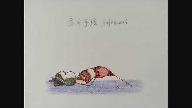 画瑜伽小人肩支撑桥式