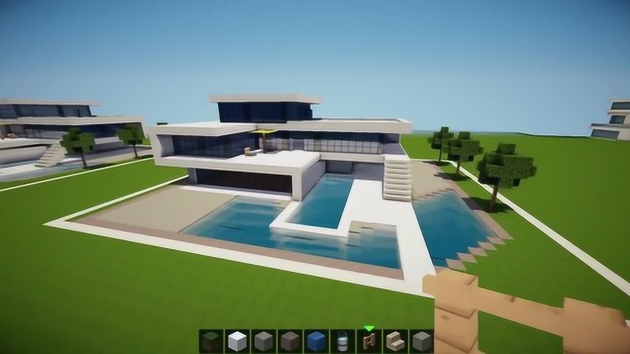 我的世界教你建造非常漂亮的现代庄园别墅