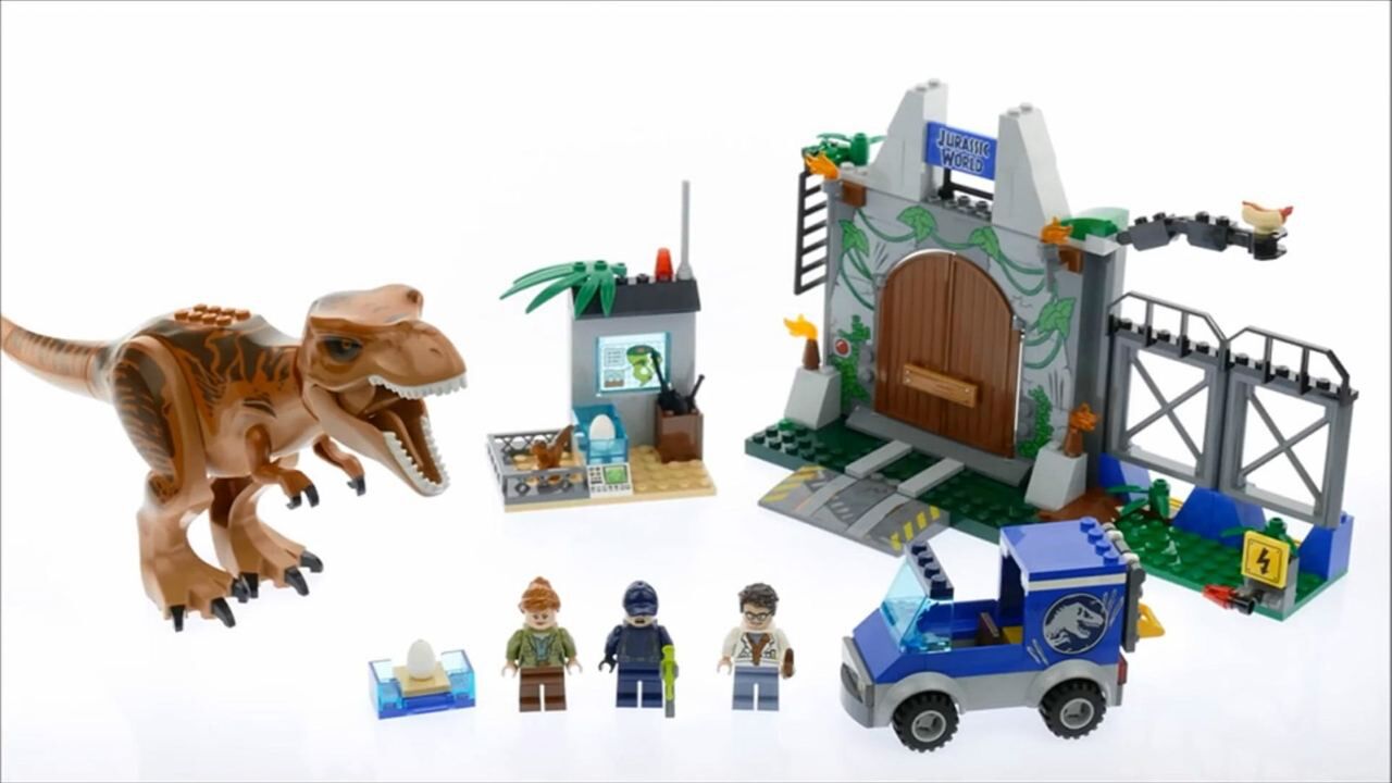 霸王龙大逃亡快速搭建乐高积木侏罗纪世界10758