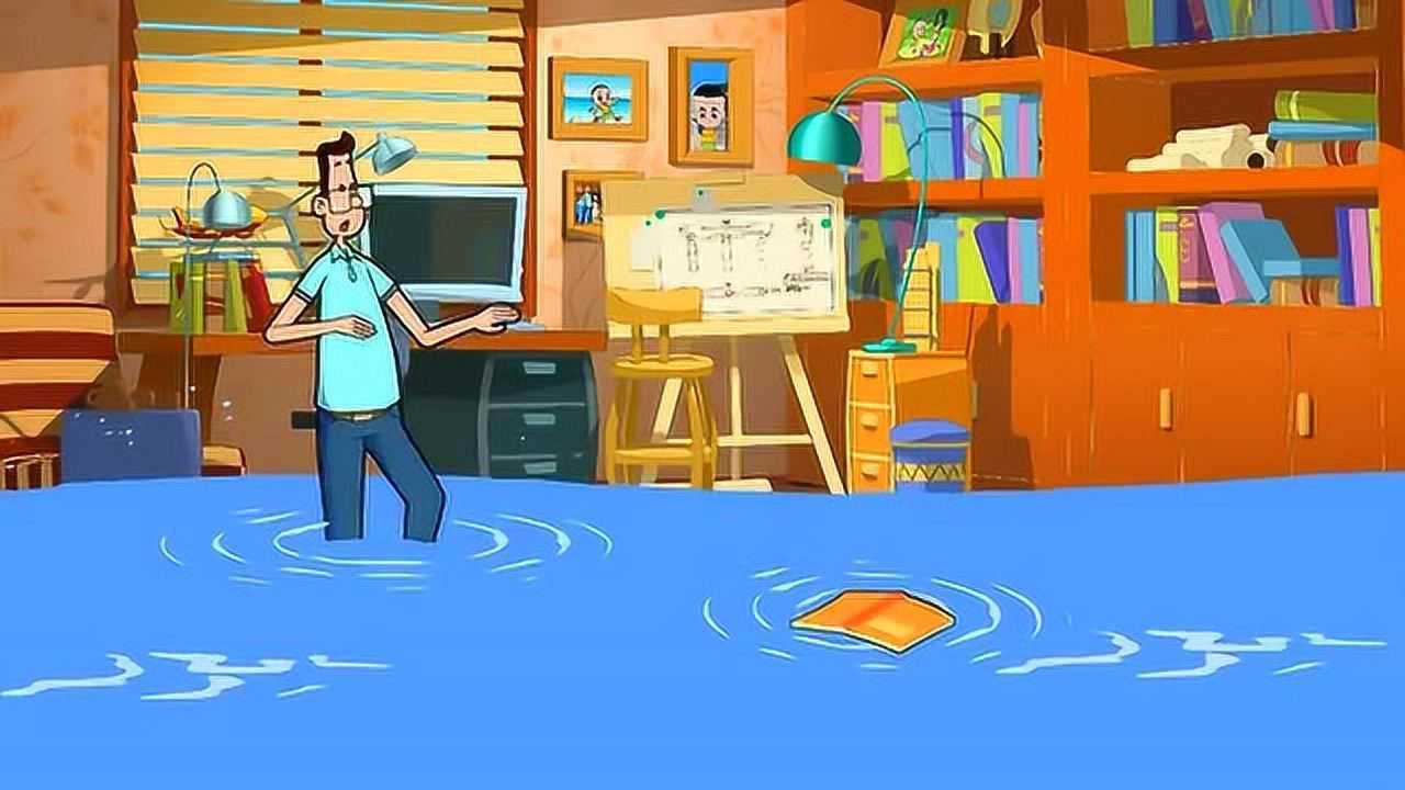 动画片:大头儿子家里发大水了,为什么?_腾讯视频