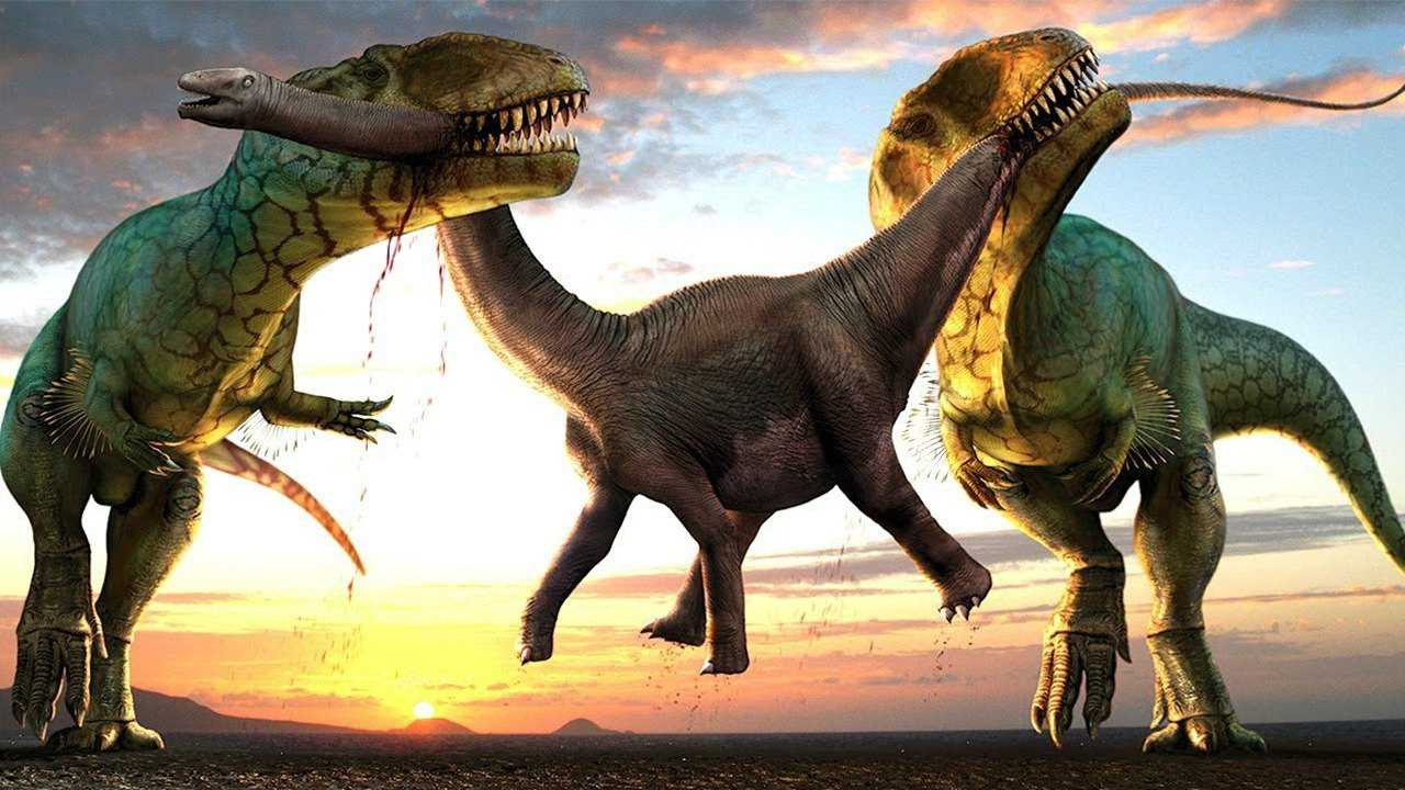 恐龙打斗场面如果回到恐龙时代人类可能活不过一天
