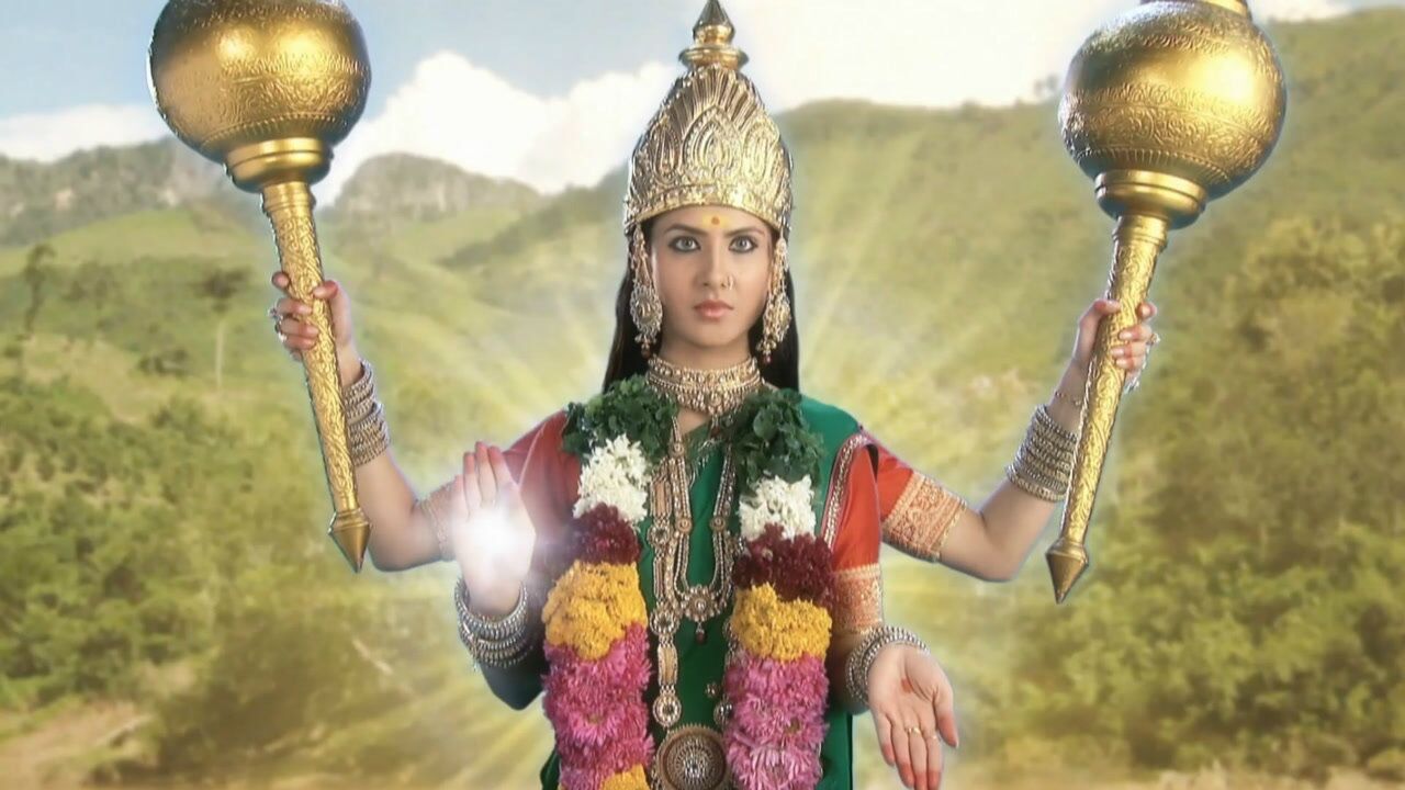 帕尔瓦蒂变身宇宙至尊女神,阻止大天的怒火