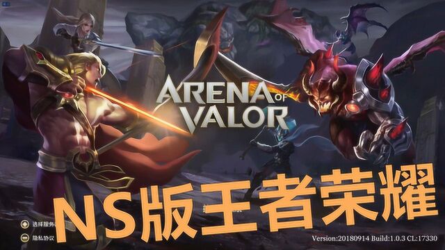 NS版王者荣耀 传说对决 Arena of Valor 初体验 有中文!