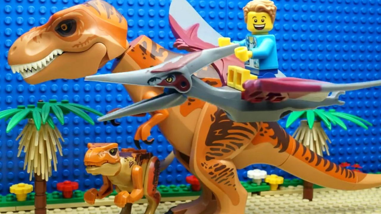 乐高lego侏罗纪公园给恐龙拍照偶遇小恐龙的诞生
