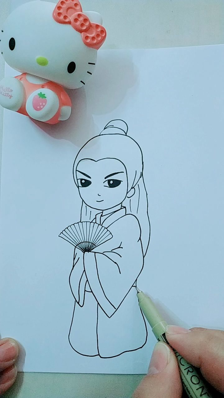 画古风人物简笔画系列图一翩翩公子